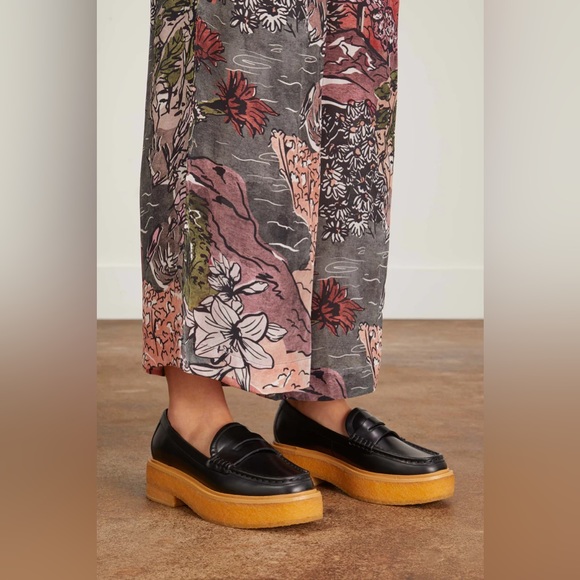 Loeffler Randall Rikki Leather Chunky Platform Penny Loafers in Black Size 9.5 - Picture 11 of 14